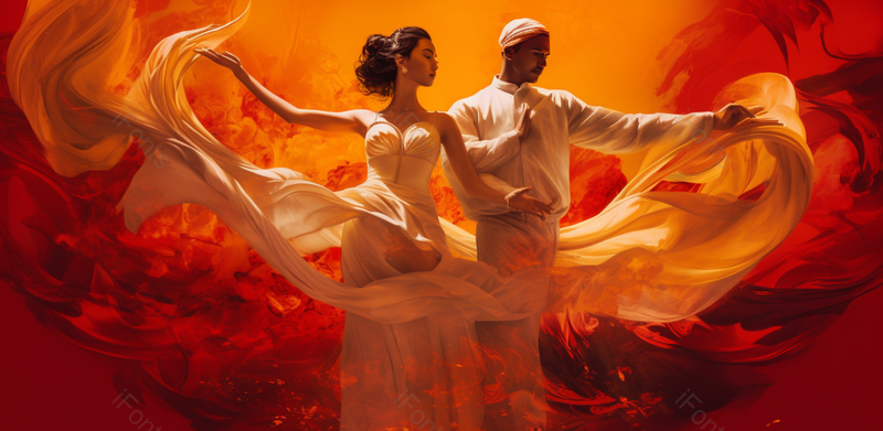 西方艺术父母感恩节情人节手绘光影橙色背景,插画/手绘图,插画/手绘图库,插画/手绘图下载,插画/手绘